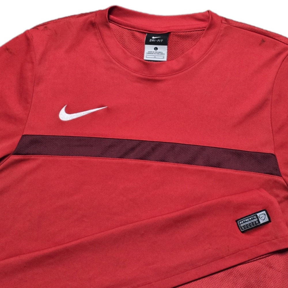Nike Soccer‎ Academy DRI-FIT Original Authentic Jersey Tee Mens L Red